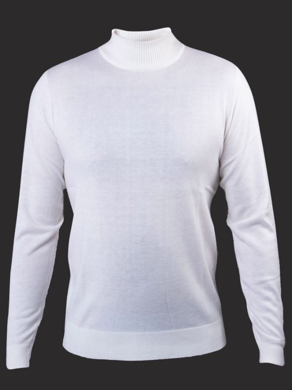 $199 NWT Prestige Original 4XL Mock Neck Sweater SW-496 White Lightweight
